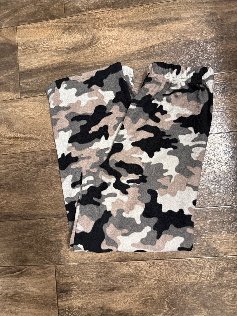 Faded Glory Kids Camo Pajama Pants - Black Gray Tan